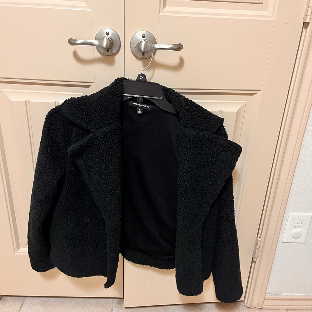 Banana Republic Black Sherpa Jacket